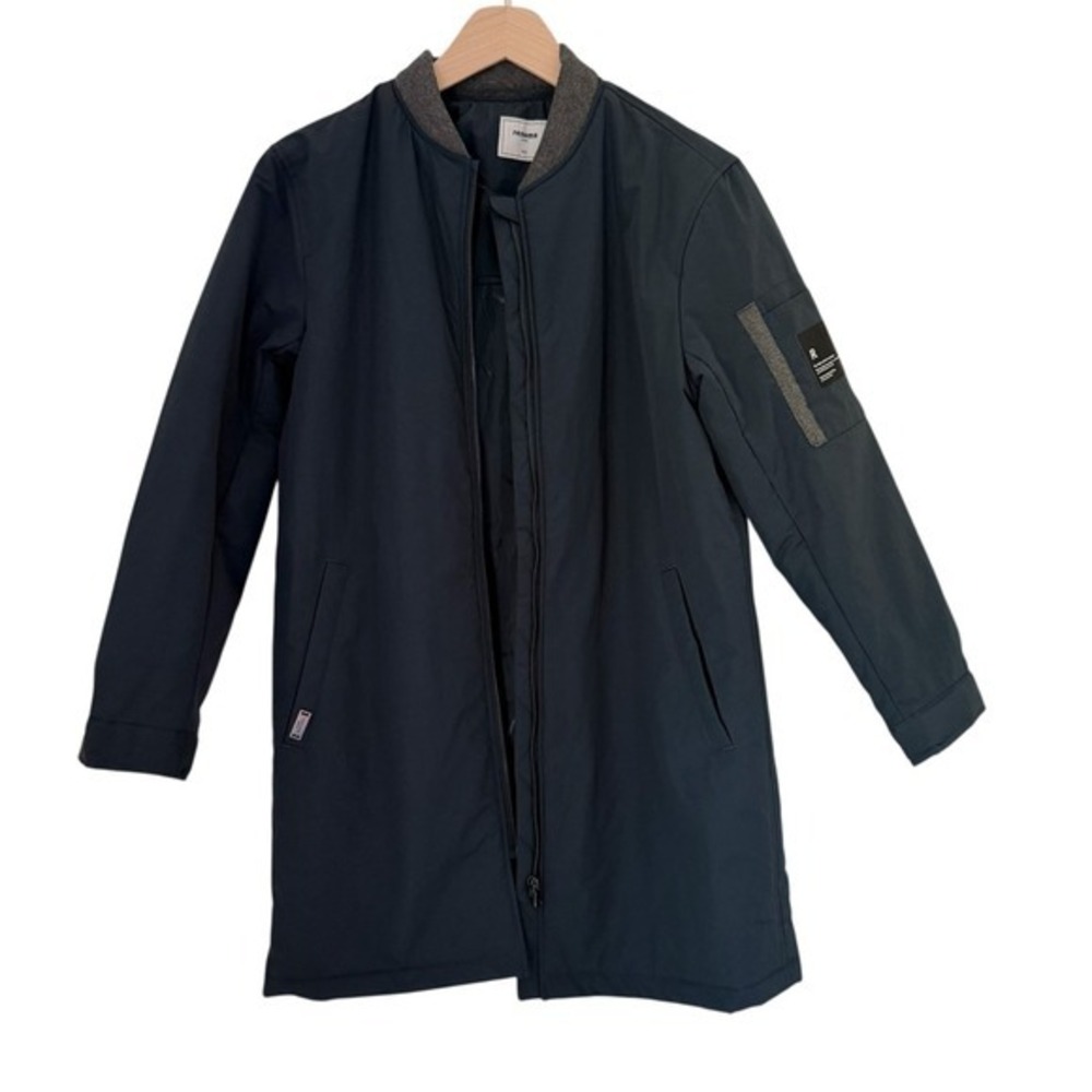 Renoma Kids Korea Jacket Dark Navy Coat w/ Quote Patch Size 160 Youth L/XL